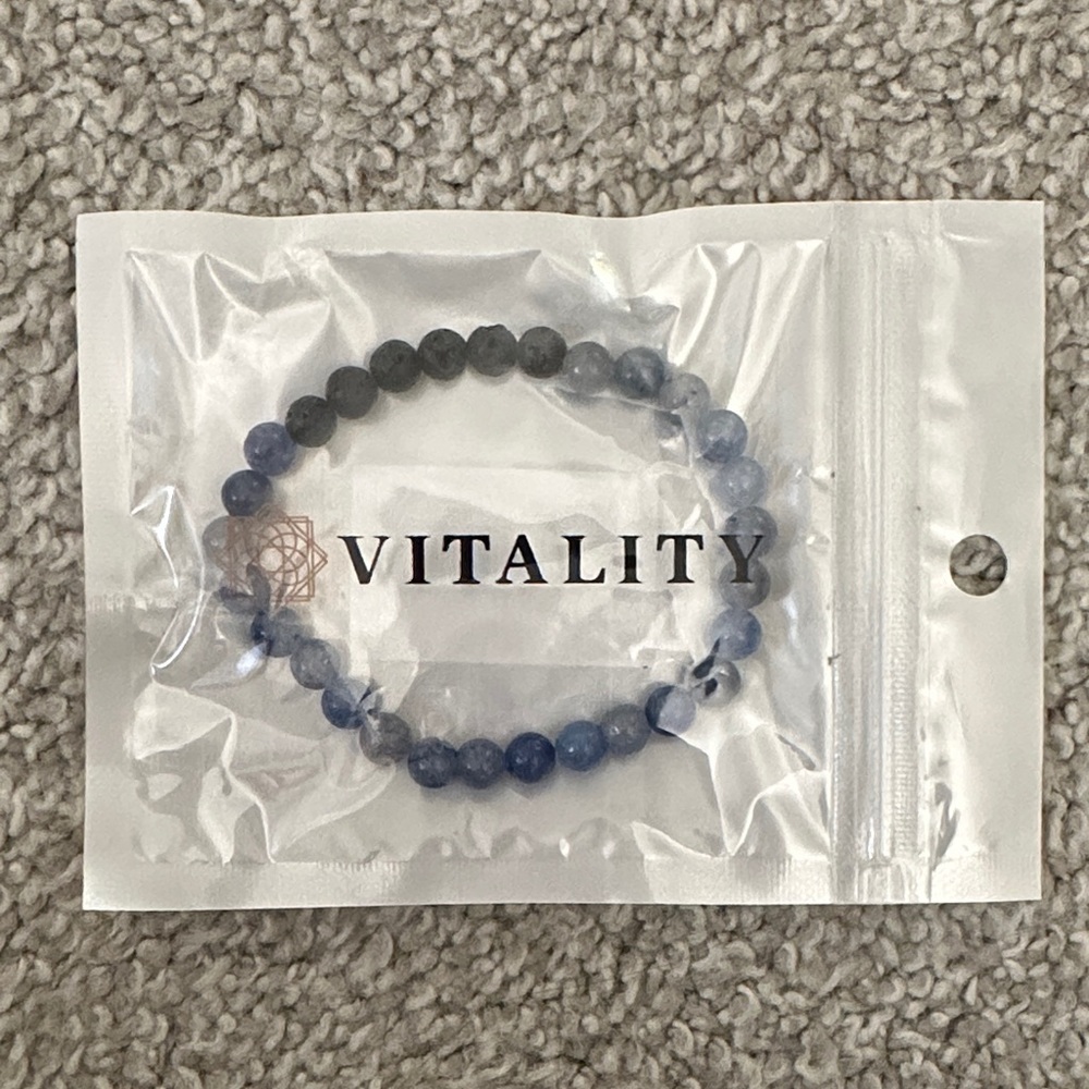 Vitality Blue and Black Stone Oil Diffuser Bracelet